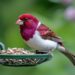 Vogelfutter Sonnenblumenkerne – Singvogel auf Futterschale im Garten